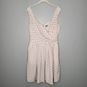 Express Cream Polka Dot Mini Dress